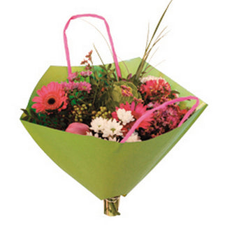 Plasa pentru buchet de flori lime 35x35cm