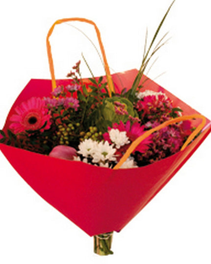 PLASA PENTRU BUCHET DE FLORI ROSU 35x35cm