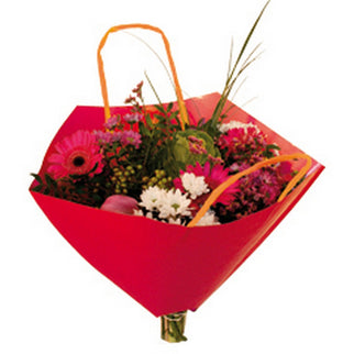 PLASA PENTRU BUCHET DE FLORI ROSU 35x35cm