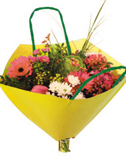 PLASA PENTRU BUCHET DE FLORI GALBEN 35x35cm