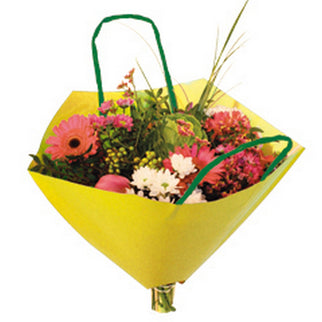 PLASA PENTRU BUCHET DE FLORI GALBEN 35x35cm
