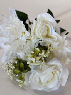 Buchet flori artificiale (9 fire) alb