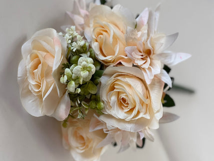 Buchet flori artificiale (9 fire) peach