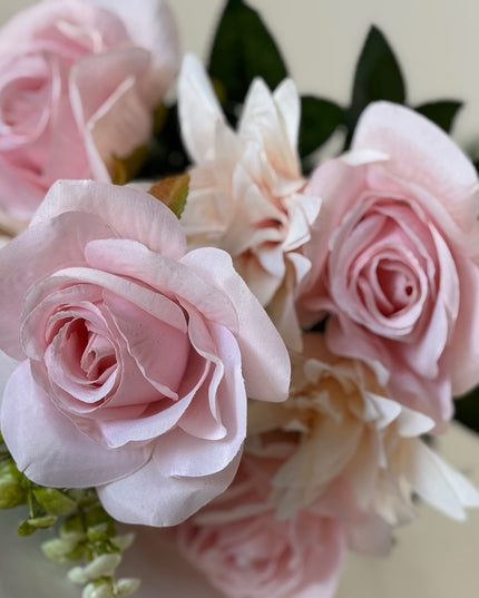 Buchet flori artificiale (9 fire) roz