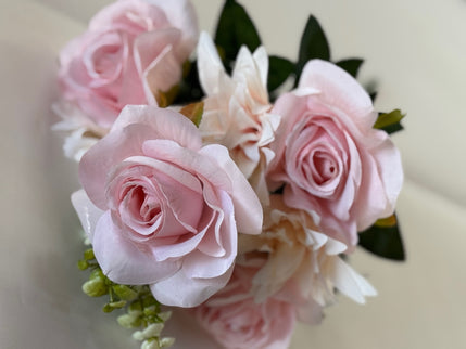 Buchet flori artificiale (9 fire) roz