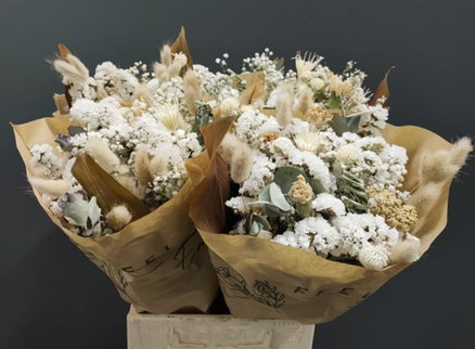Buchet flori uscate alb