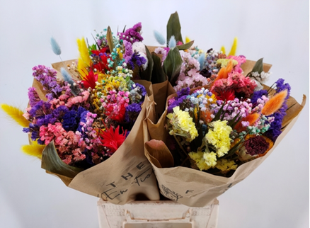 Buchet flori uscate rainbow