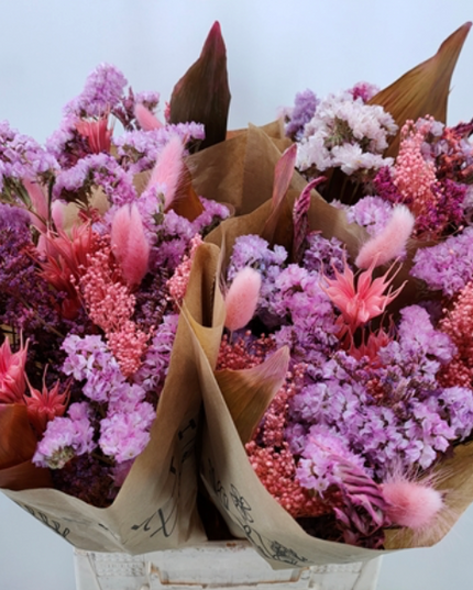 Buchet flori uscate roz