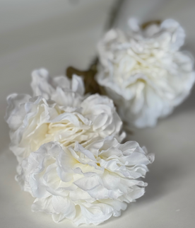 Bujori artificiali spr (4 flori) alb