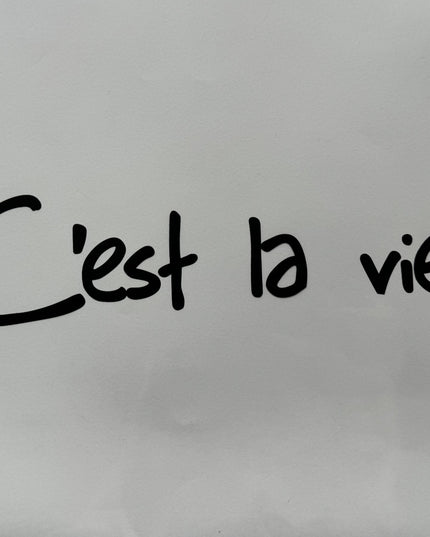 Ambalaj waterproof transparent c'est la vie negru