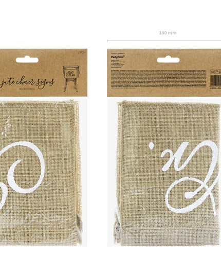 Decoratiune pentru scaun Mr si Mrs