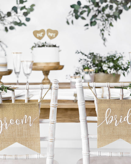 Decoratiune pentru scaun Bride si Groom