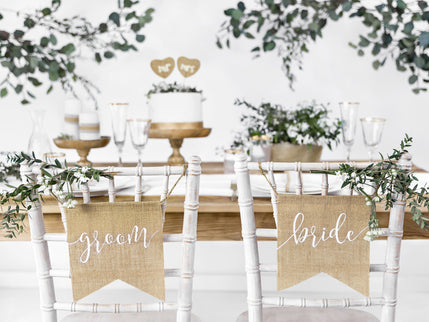 Decoratiune pentru scaun Bride si Groom