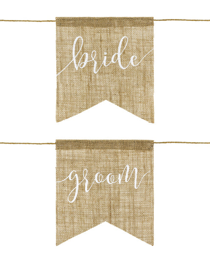 Decoratiune pentru scaun Bride si Groom