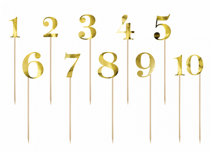 Decor numere masa auriu S/11