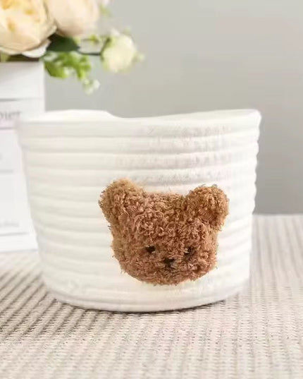 Cos flowers Teddy alb