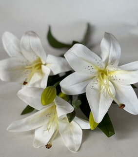 Crin artificial (3 flori) alb