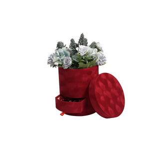 Cutie flori S1.1 rosu catifea