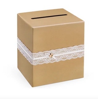 Cutie dar nunta dantela 24x24x24