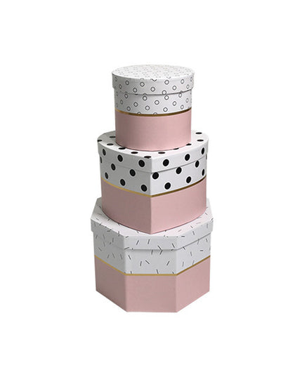 Set 3 cutii flori S3.80 roz