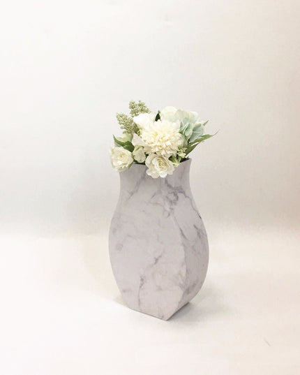 Cutie flori S1.79 alb marmorat