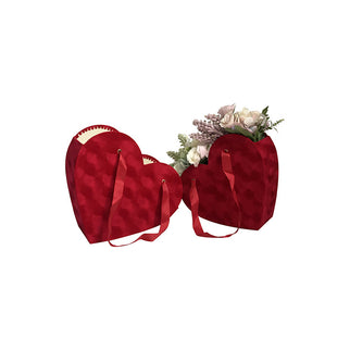 Set 2 cutii flori S2.14 catifea rosu