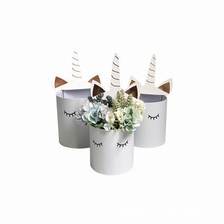 Set 3 cutii flori  S3.131 alb