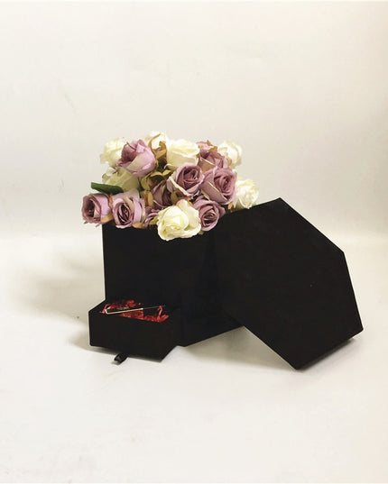 Cutie flori S1.85 catifea negru