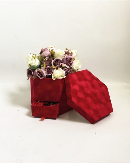 Cutie flori S1.85 catifea rosu