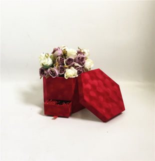 Cutie flori S1.85 catifea rosu