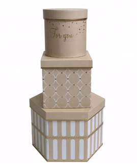 Set 3 cutii flori S3.43 mix peach