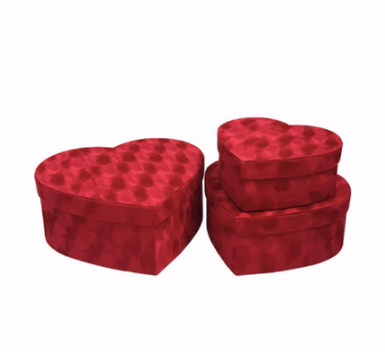 Set 3 cutii flori S3.82 catifea rosu