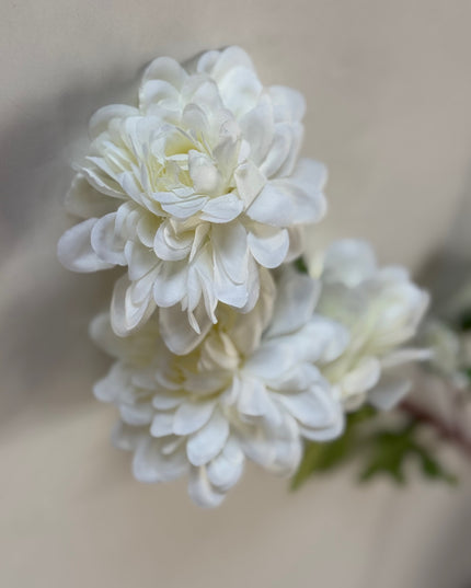 Dalia artificiala (4 flori) alb