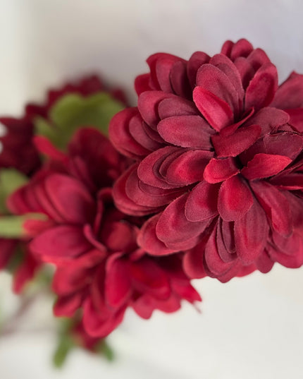 Dalia artificiala (4 flori) roșu