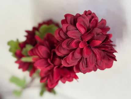 Dalia artificiala (4 flori) roșu