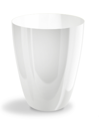 Ghiveci plastic aga storczyk  Ø12cm alb