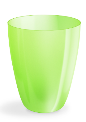 Ghiveci plastic aga storczyk Ø12cm verde transparent