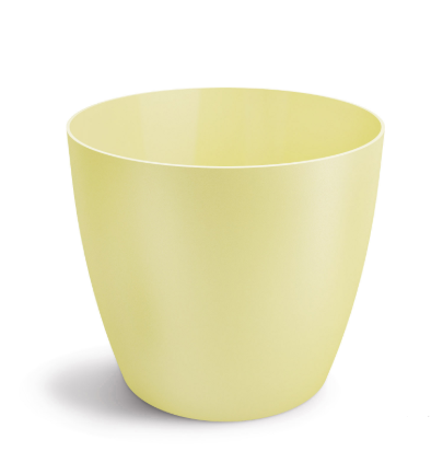Ghiveci plastic aga Ø12cm galben mat