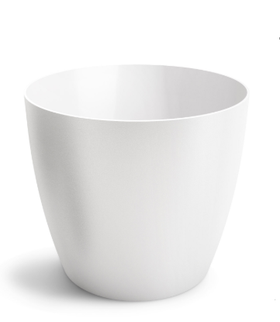 Ghiveci plastic aga Ø12cm alb mat