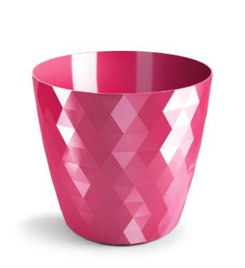 Ghiveci plastic cristal Ø12cm fuchsia