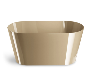 Ghiveci plastic simple box oval Ø27cm nude