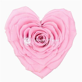 Trandafir criogenat Ø9.5cm inima roz pastel