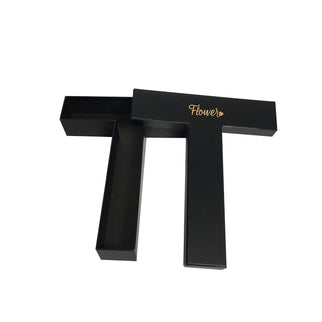 Cutie flori litera T negru