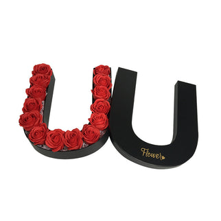 Cutie flori litera U negru