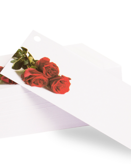 Eticheta mesaj S/100 trandafir rosu