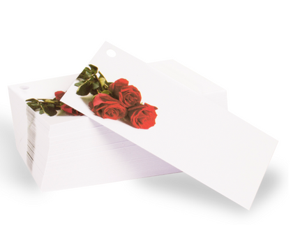 Eticheta mesaj S/100 trandafir rosu