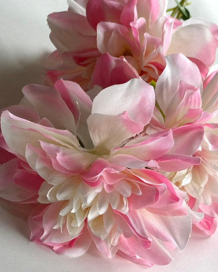 Dalie artificiala (3 flori) roz