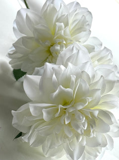 Dalie artificiala (3 flori) alba