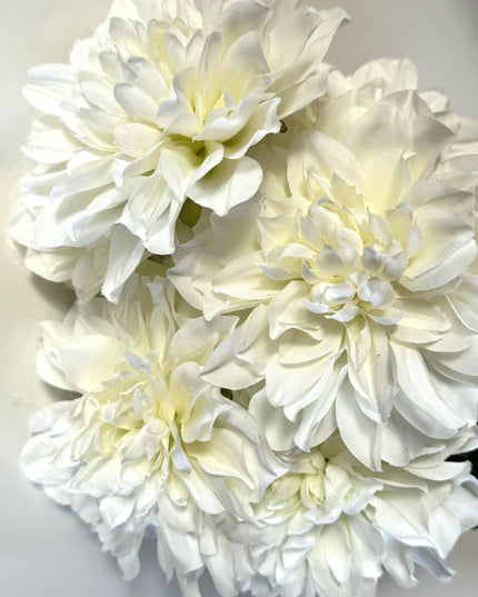 Dalie artificiala (7 flori) alba