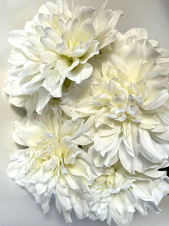 Dalie artificiala (7 flori) alba